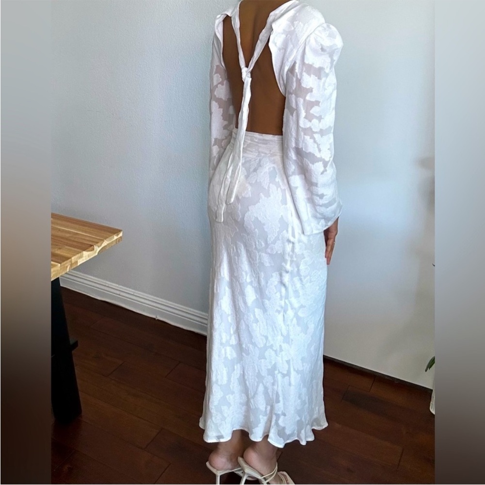 Rahi Athena Midi Cutout White Dress, small. New - Picture 2 of 12